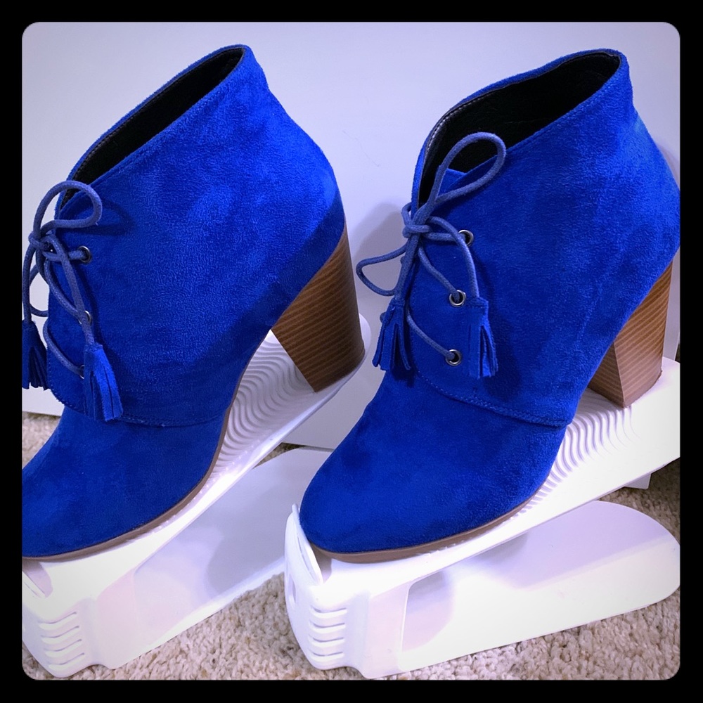 Royal blue booties
